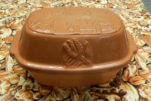 Vintage Schlemmertopf Terracotta Clay Roaster Bread Baker w Lid German  Ceramic